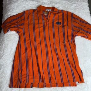 Boca Classics Florida Gators Mens‎ Large Polo Shirt Orange Blue Striped NCAA